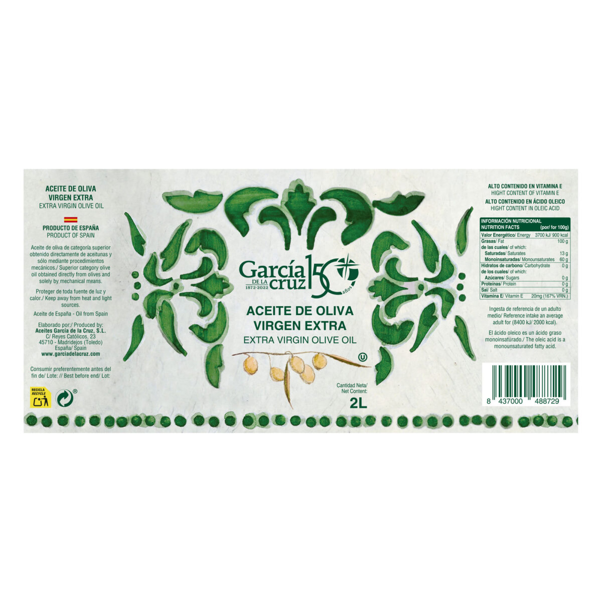 Aceite de Oliva Virgen Extra 2L