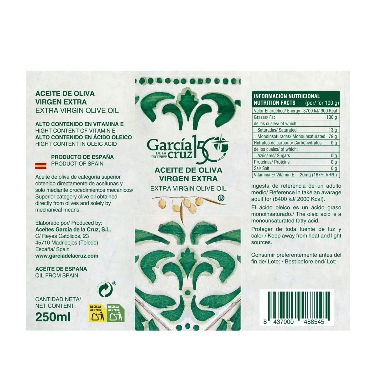 Aceite de Oliva Virgen Extra 250ml