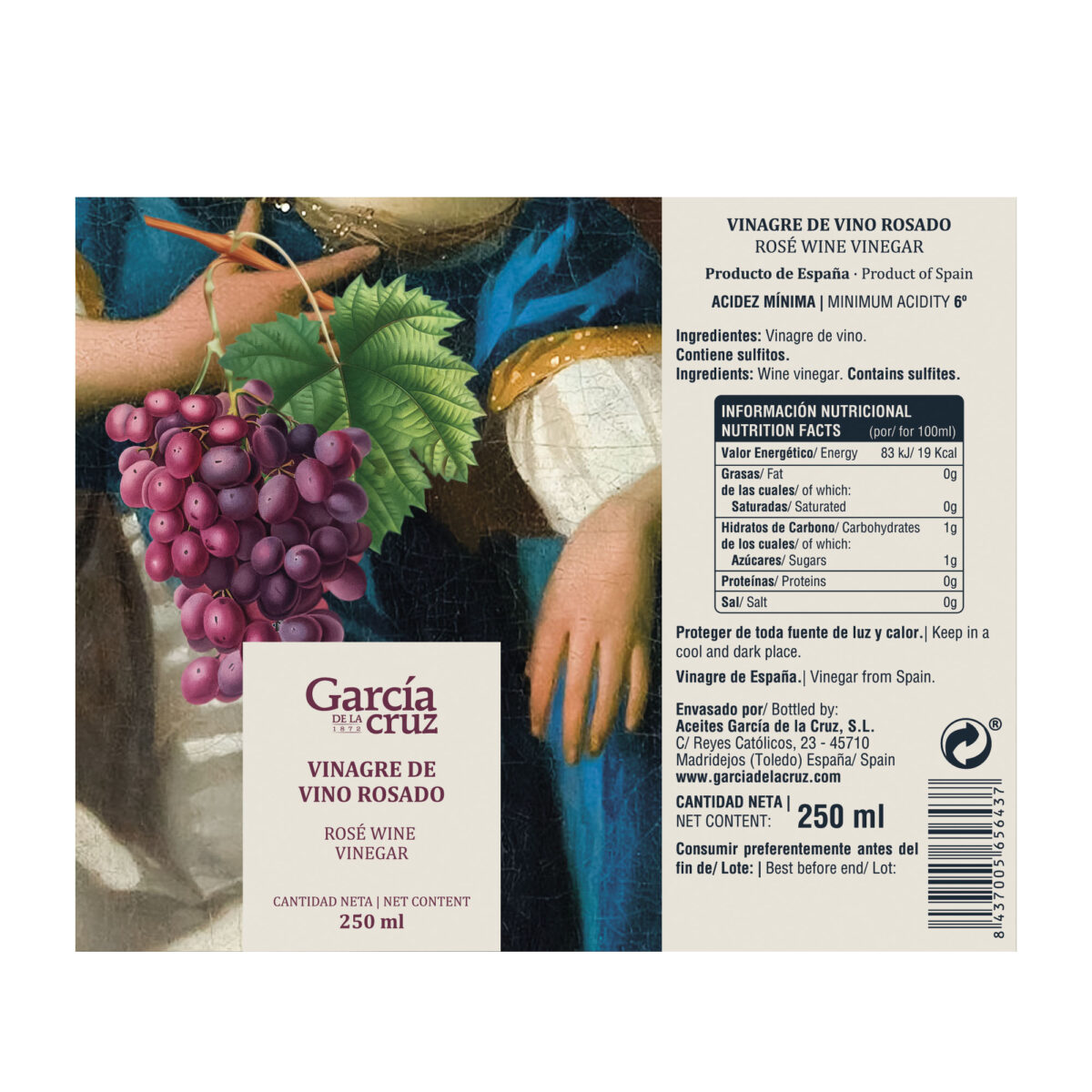 Vinagre de Vino Rosado 250ml