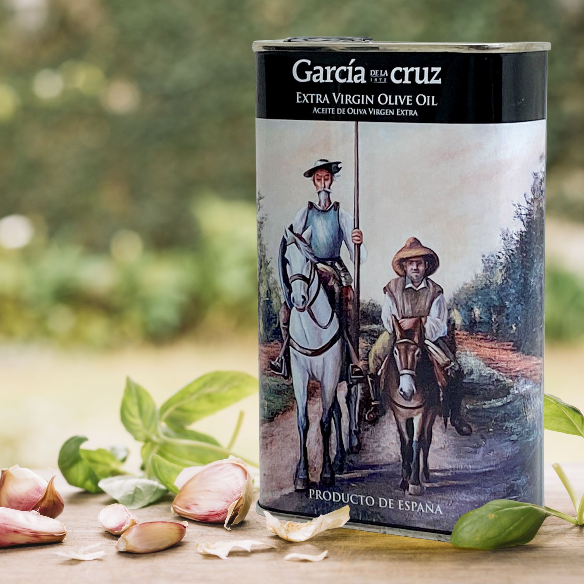 Aceite de Oliva Virgen Extra lata Quijote y Sancho óleo selección 500ml - Imagen 3