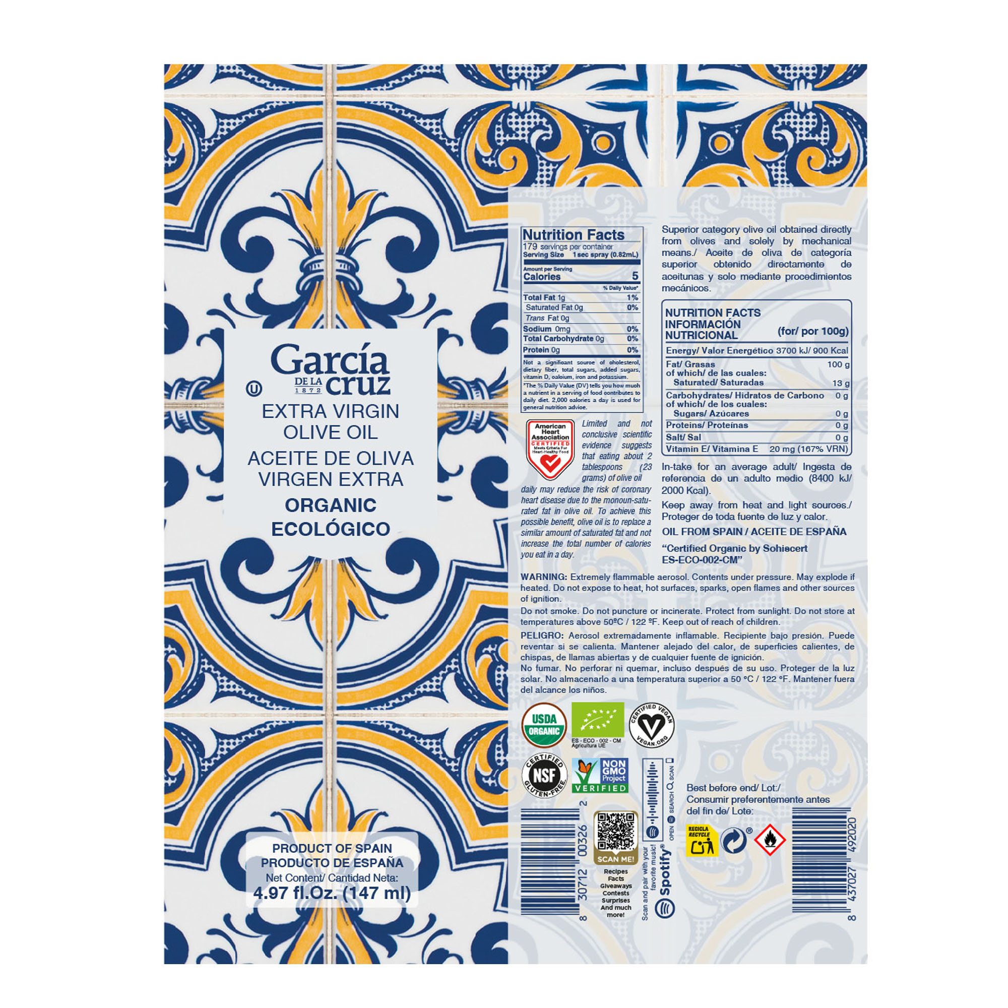 Aceite de Oliva Virgen Extra Ecológico en spray - Imagen 2