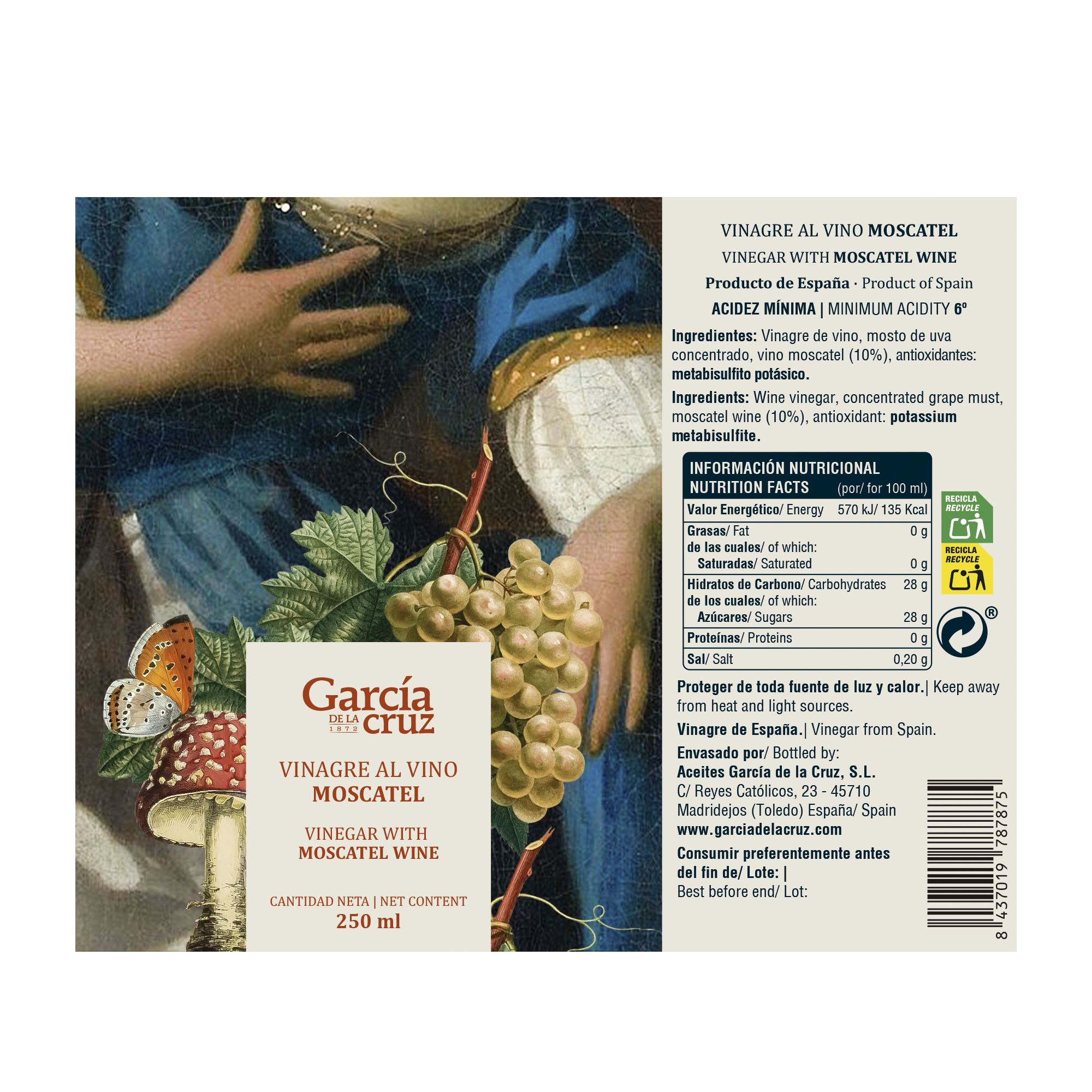 Vinagre al Moscatel 250ml - Imagen 2