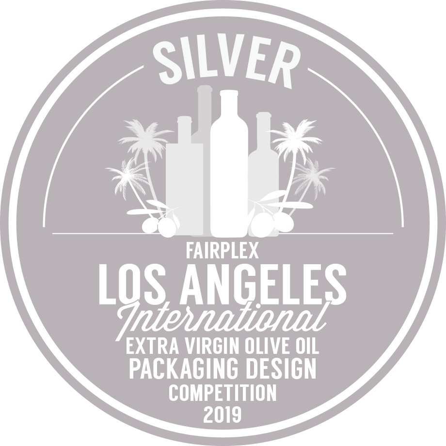 Silver Medal for Master Miller’s design at the 2019 Los Angeles International Olive Oil Competition.